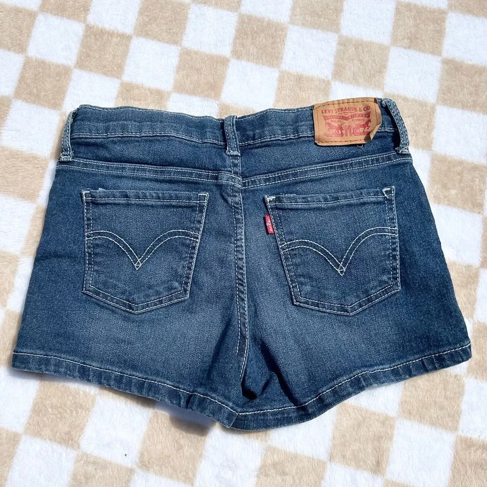 3 pairs, bundle of girls Levi's and cat & jack Denim Shorts - Picture 6 of 11